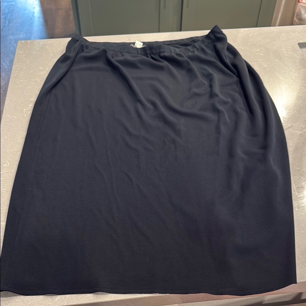 Ming Wang Black Pencil Skirt Knee-Length Work
